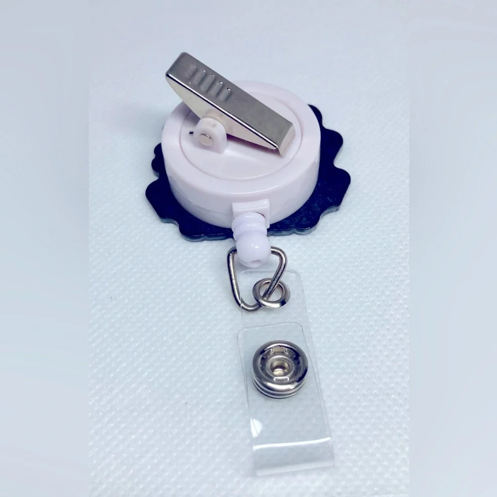 Glitter Retractable Nurse Badge Reel - Picture 3 of 5